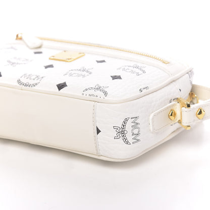 MCM Visetos Small Heritage Line Camera Crossbody Bag White 8 of 9