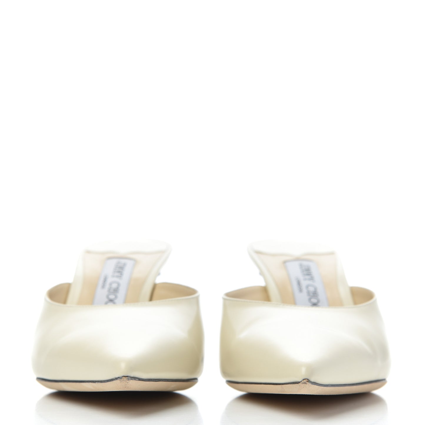 Calfskin Rav 65 Pointed Toe Mule Pumps 40.5 Linen