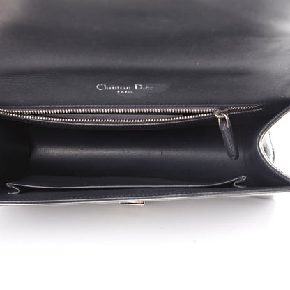 Christian Dior Metallic Patent Micro-Cannage Medium Diorama Flap Bag Silver 4 of 14