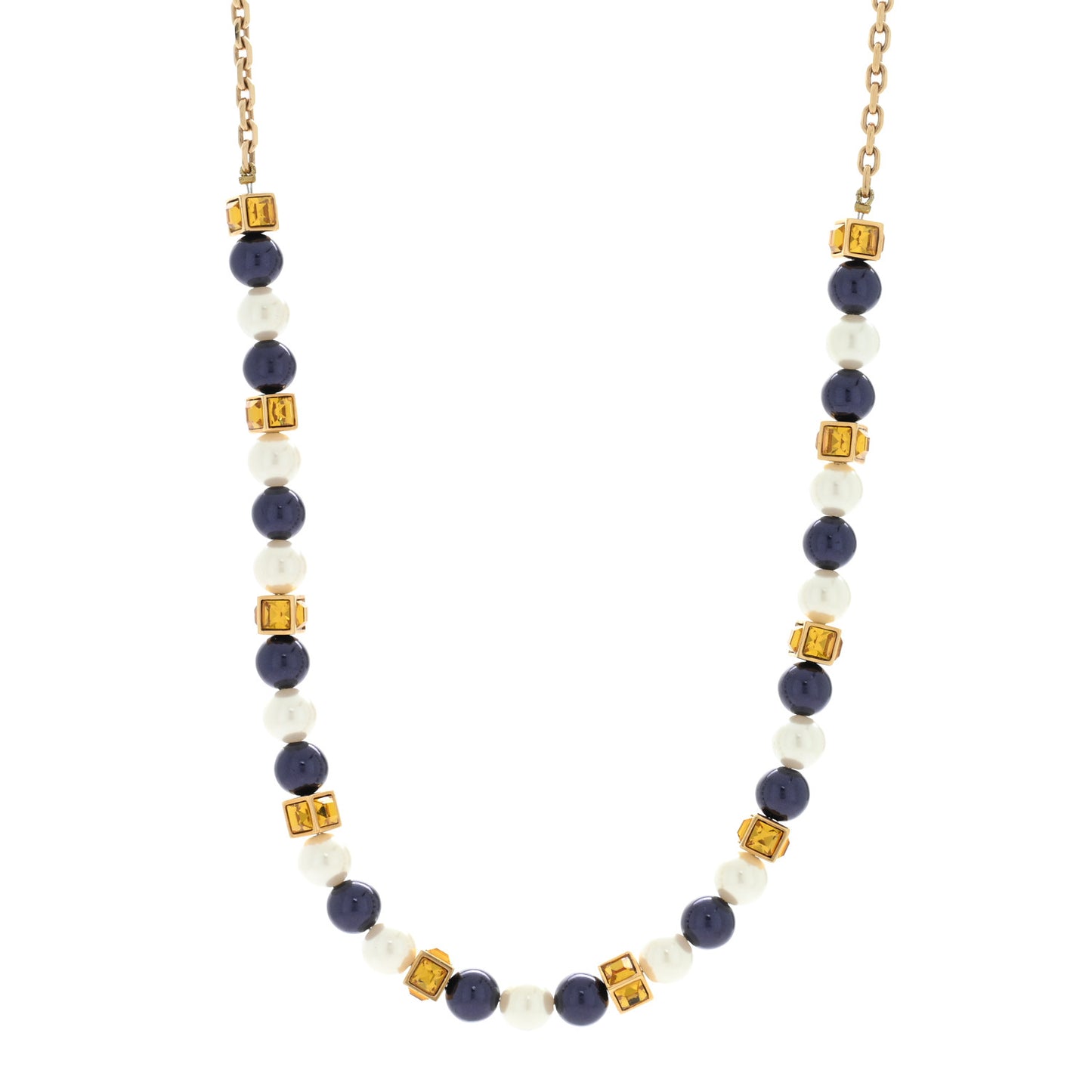 Pearl Crystal Cry Me A River Short Necklace