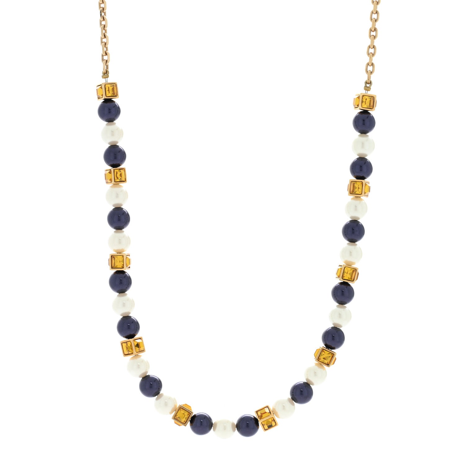 Louis Vuitton Pearl Crystal Cry Me A River Short Necklace 1 of 4