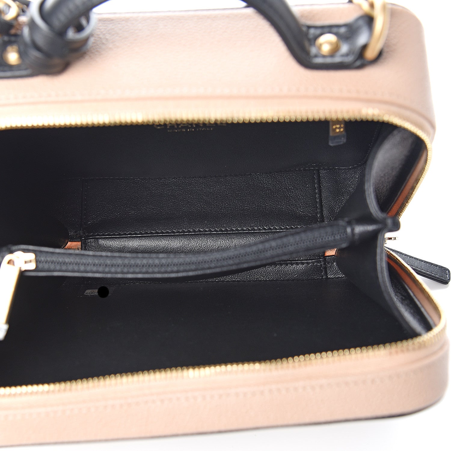Chanel Caviar Quilted Medium CC Filigree Vanity Case Beige Black 4 of 9