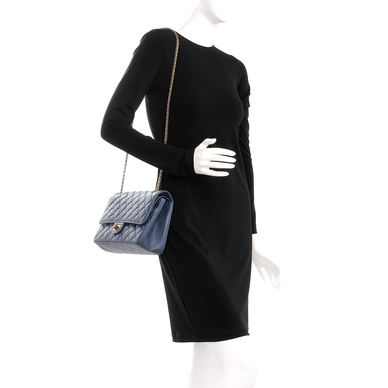 Chanel Calfskin Quilted 2.55 Reissue 226 Flap Blue 2 of 8