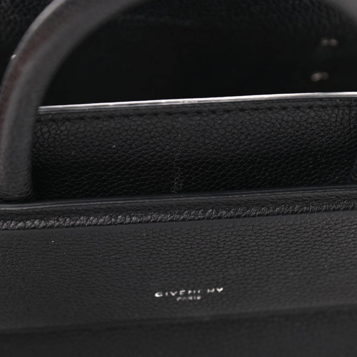 Givenchy Grained Calfskin Mini Horizon Satchel Black 9 of 9
