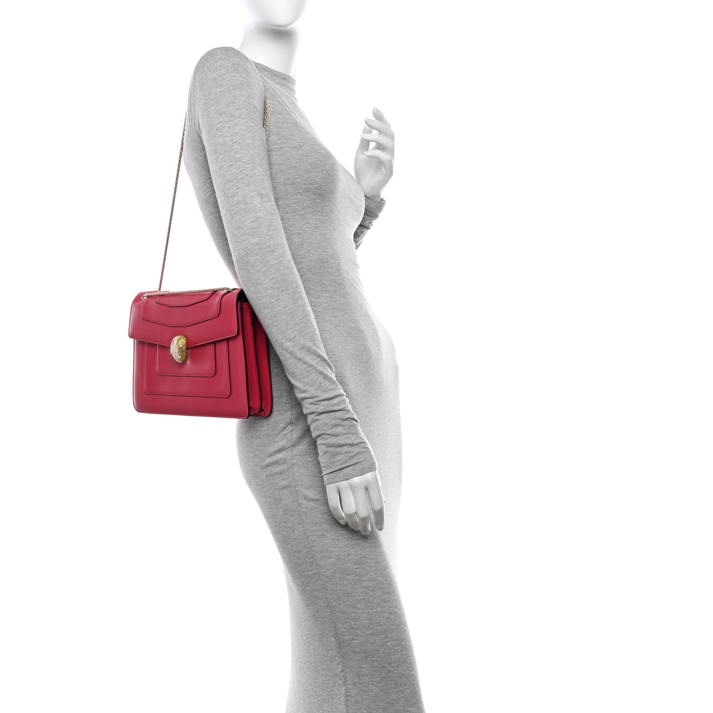 Calfskin Serpenti Forever Crossbody Bag Pink