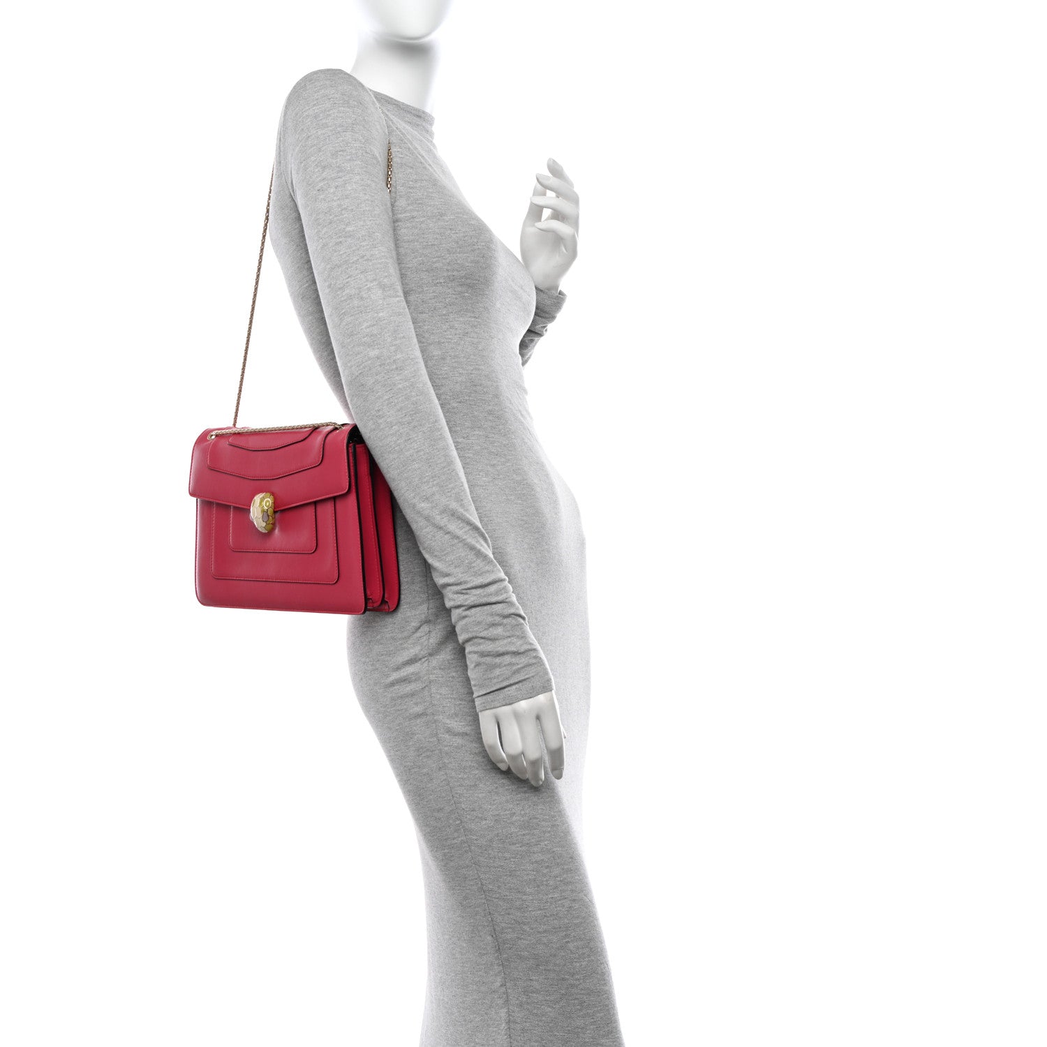 Bulgari Calfskin Serpenti Forever Crossbody Bag Pink 2 of 9