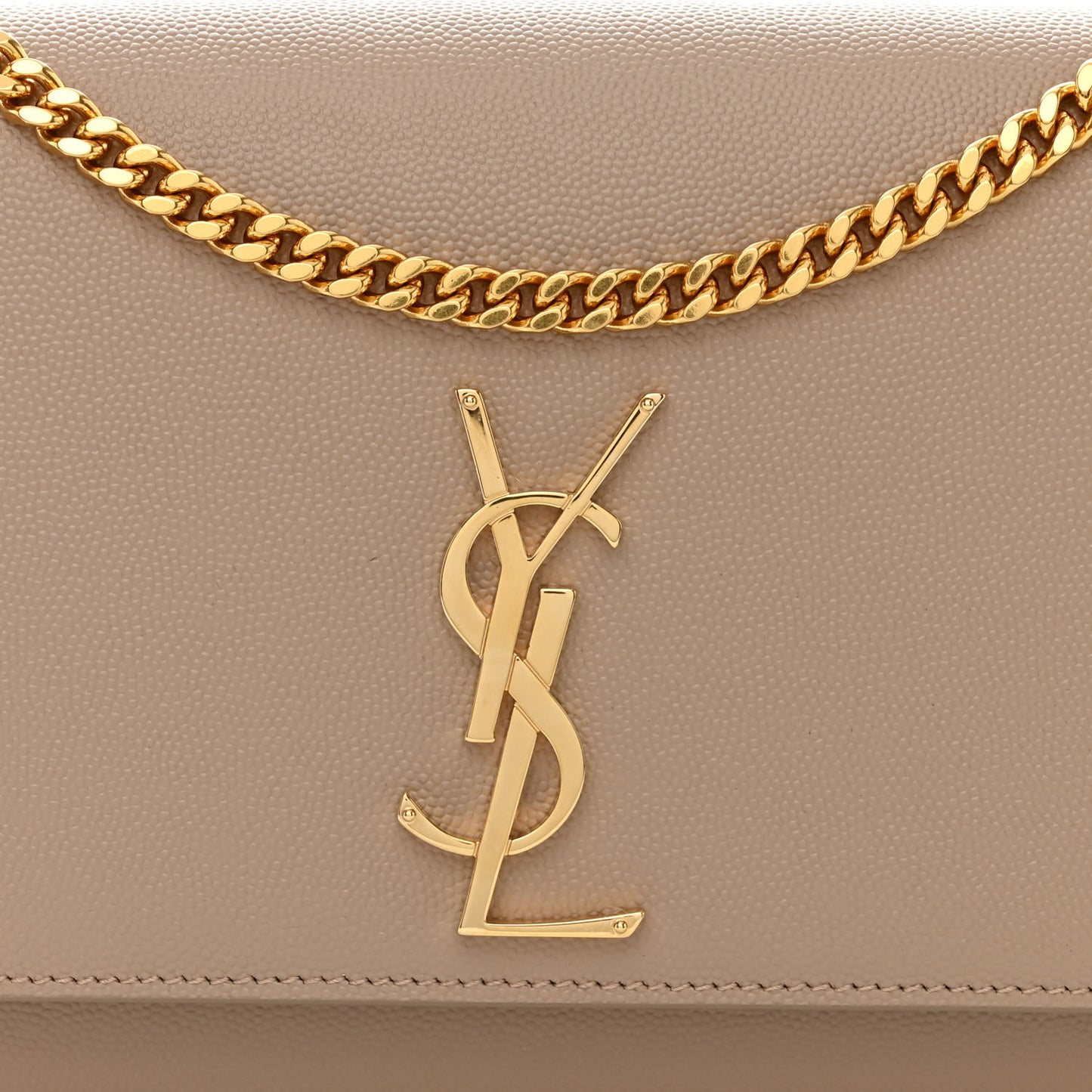 Grain De Poudre Medium Monogram Kate Satchel Dark Beige