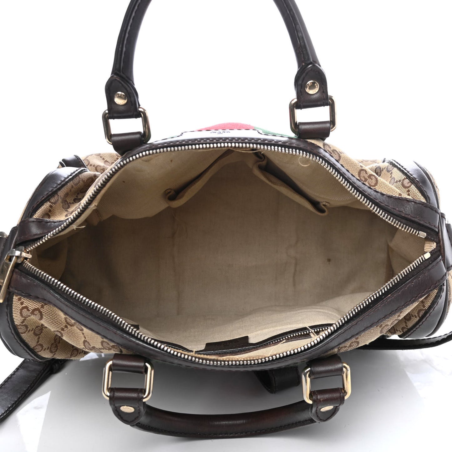 Monogram Vintage Web Medium Boston Dark Brown