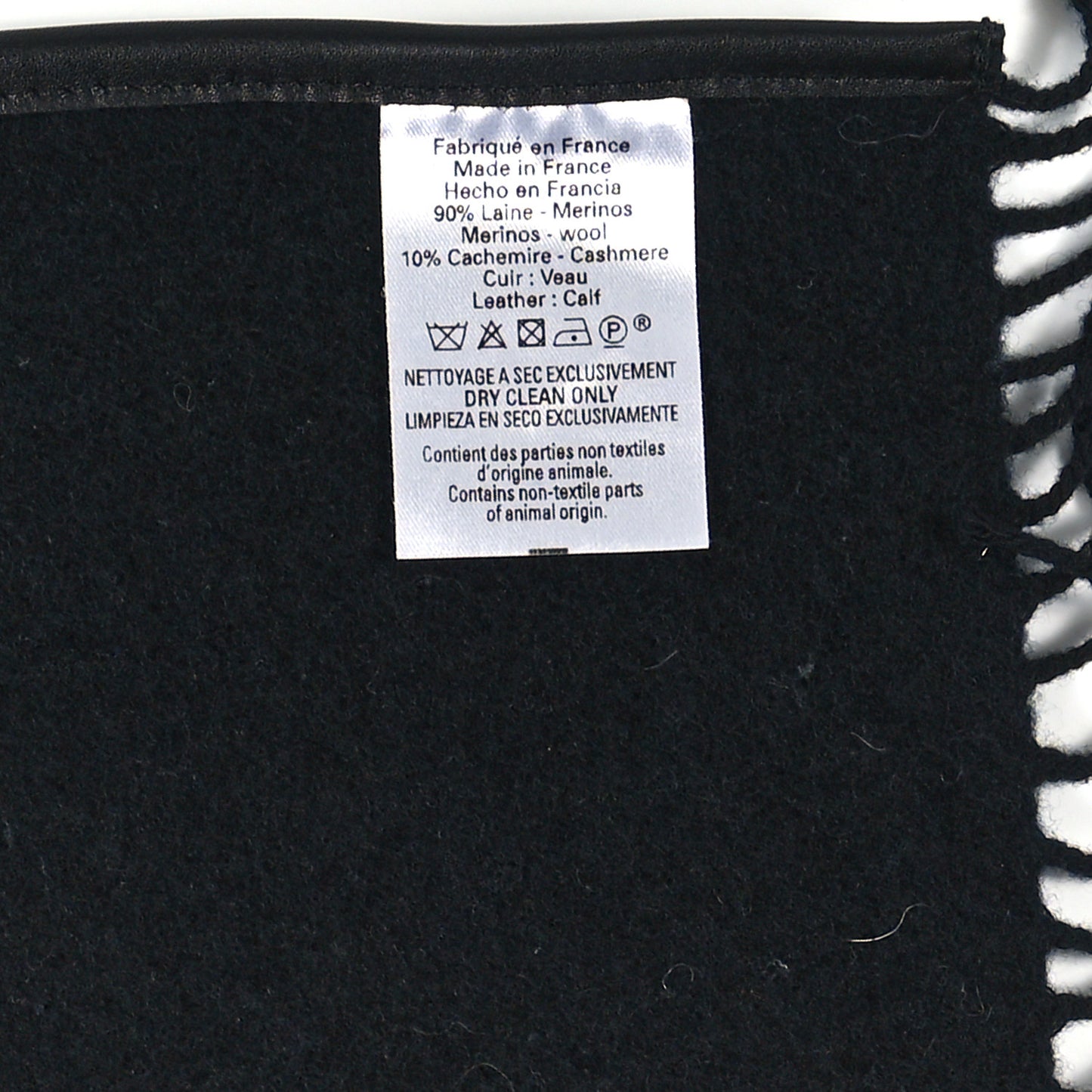 Wool Cashmere Alamo Poncho Blue Black
