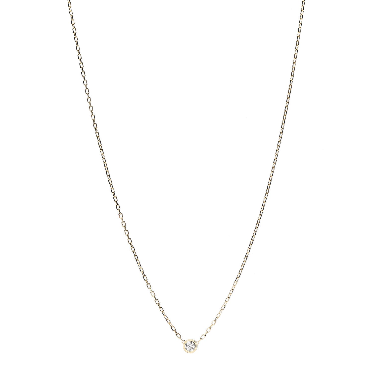 Cartier 18K Yellow Gold Diamond SM D'Amour Pendant Necklace 1 of 6