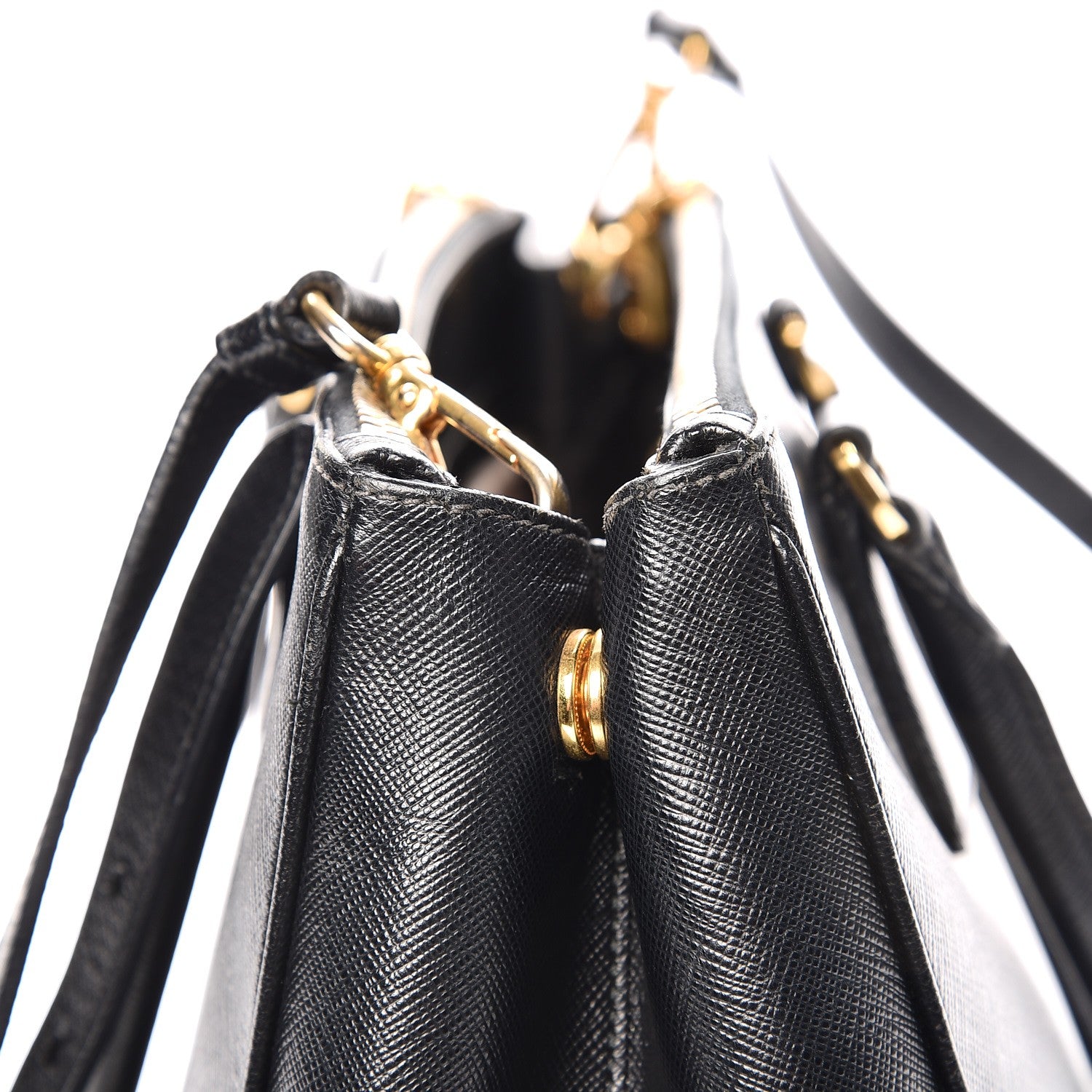 Prada Saffiano Small Galleria Double Zip Tote Black 9 of 15