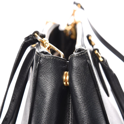 Prada Saffiano Small Galleria Double Zip Tote Black 9 of 15