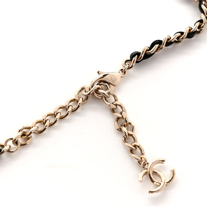 Chanel Lambskin CC Chain 85 Belt Black Gold Pearly White 3 of 5