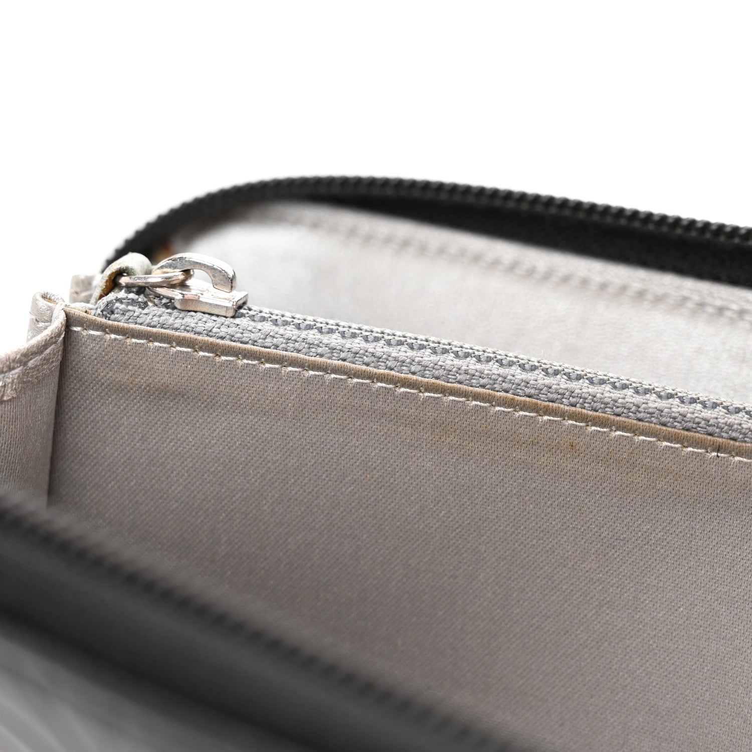 Chanel Lambskin Camellia Embossed Large Zip Around Gusset Wallet Black 9 of 13