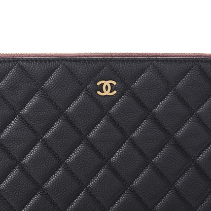 Chanel Caviar Quilted Medium Cosmetic Case Black 10 of 11