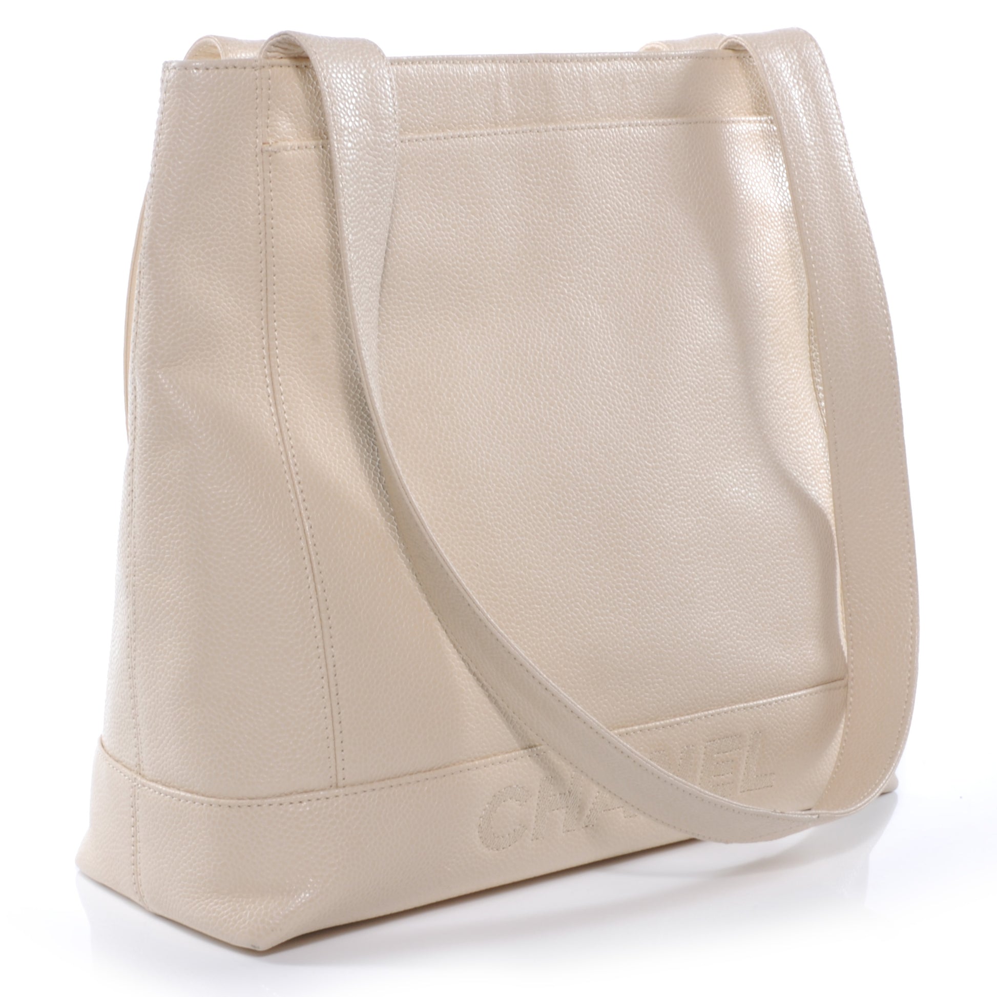 Chanel Caviar Shoulder Bag Ivory 3 of 8