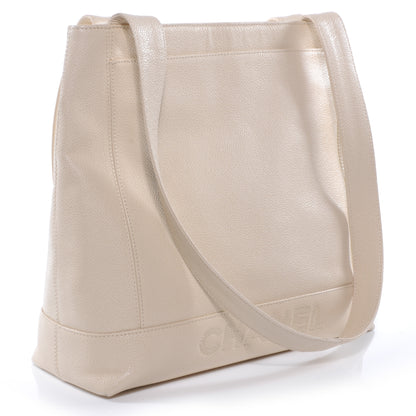 Chanel Caviar Shoulder Bag Ivory 3 of 8