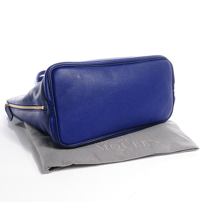 Alexander McQueen Leather Padlock Skull Tote Blue 4 of 8