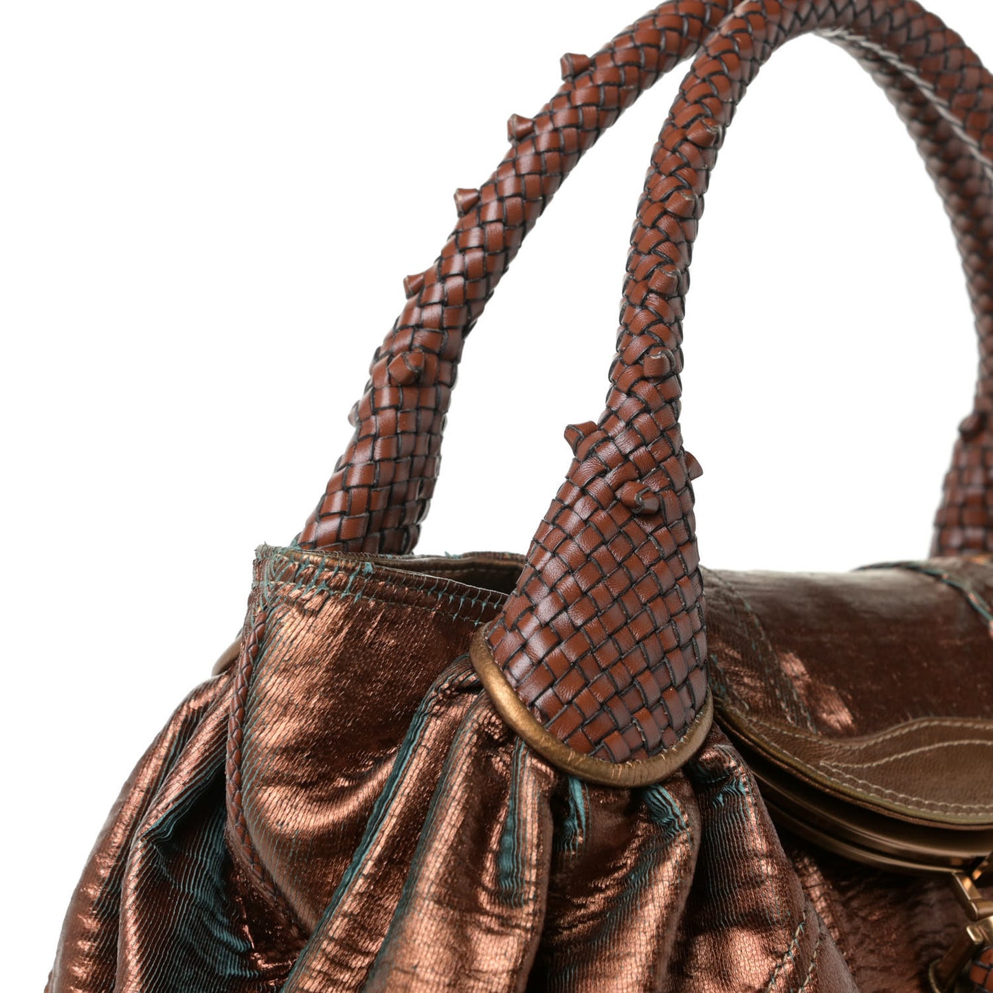 Nappa Fortuny Hologram Spy Tobacco Oro Ambrato
