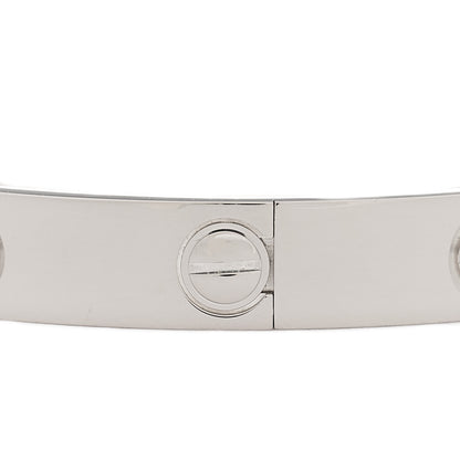 Cartier 18K White Gold LOVE Bracelet 15 3 of 9