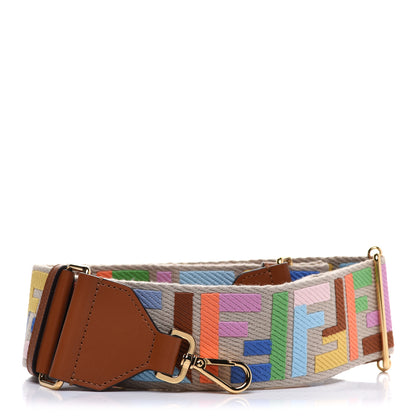 Fendi Canvas Calfskin FF 1974 Adjustable Strap You Multicolor Cuoio 1 of 5