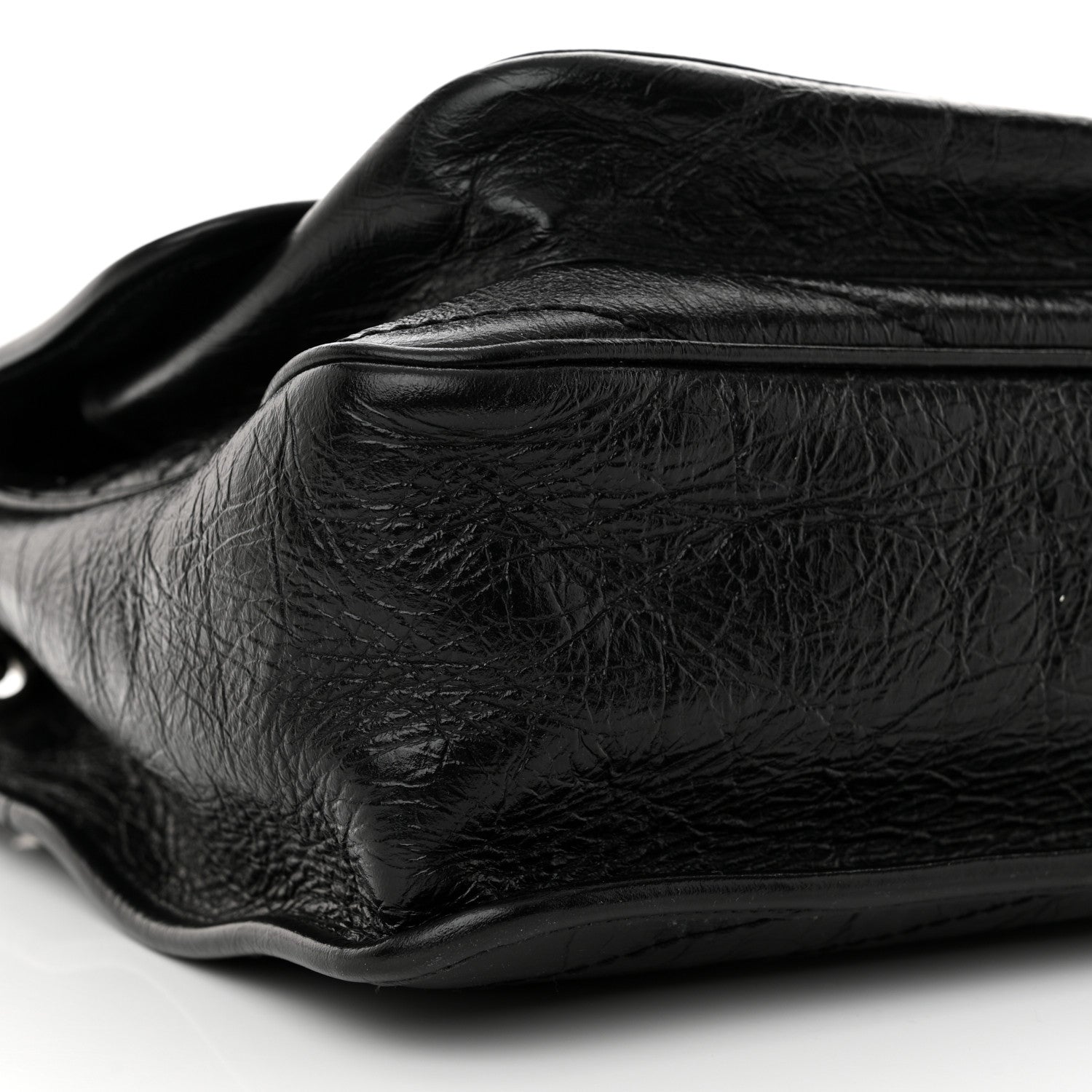 Saint Laurent Crinkled Calfskin Matelasse Monogram Large Niki Chain Satchel Black 9 of 10