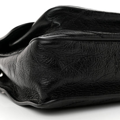 Saint Laurent Crinkled Calfskin Matelasse Monogram Large Niki Chain Satchel Black 9 of 10