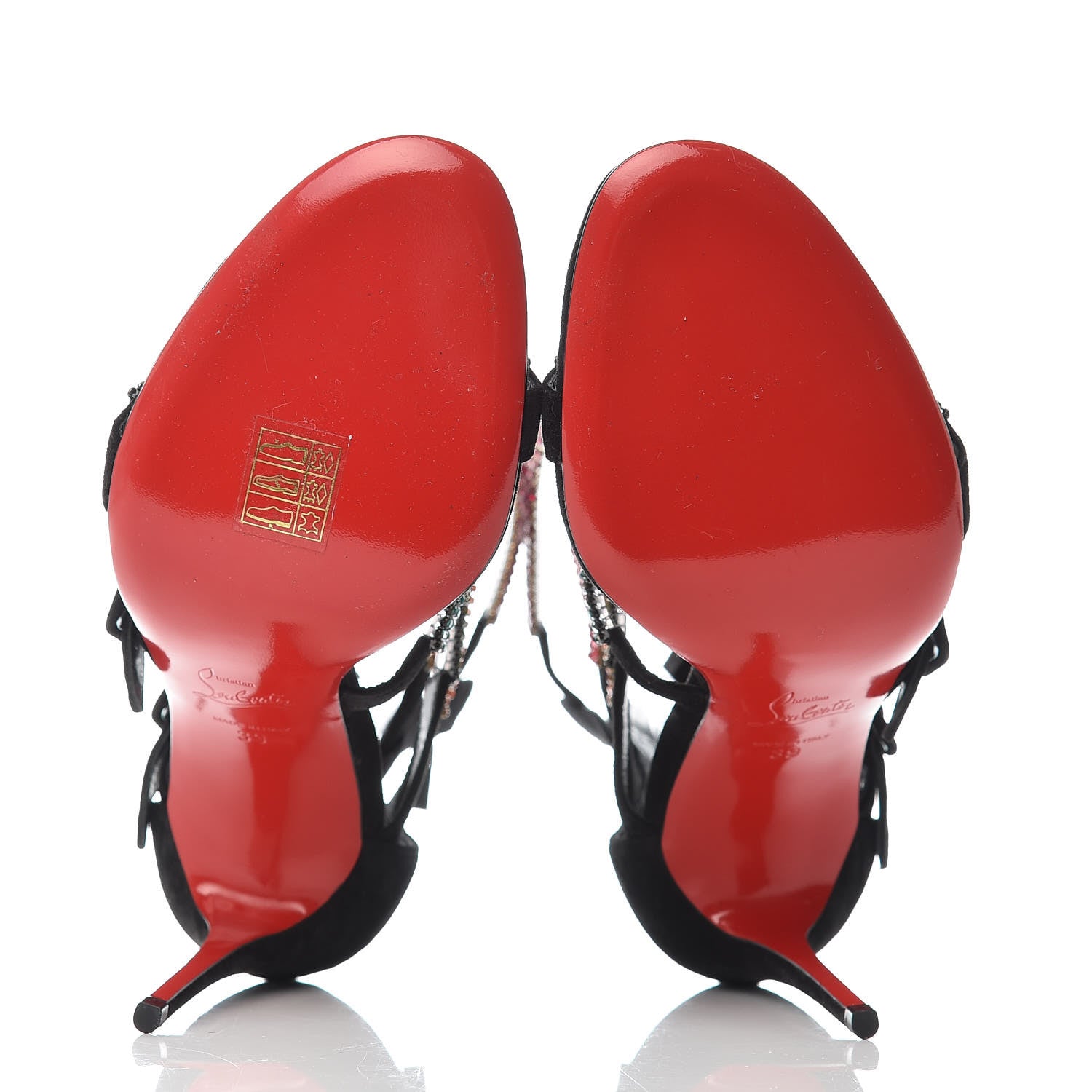 Christian Louboutin Veau Velours Raynibo Cage 110 Strappy Sandals 39 Black 5 of 7