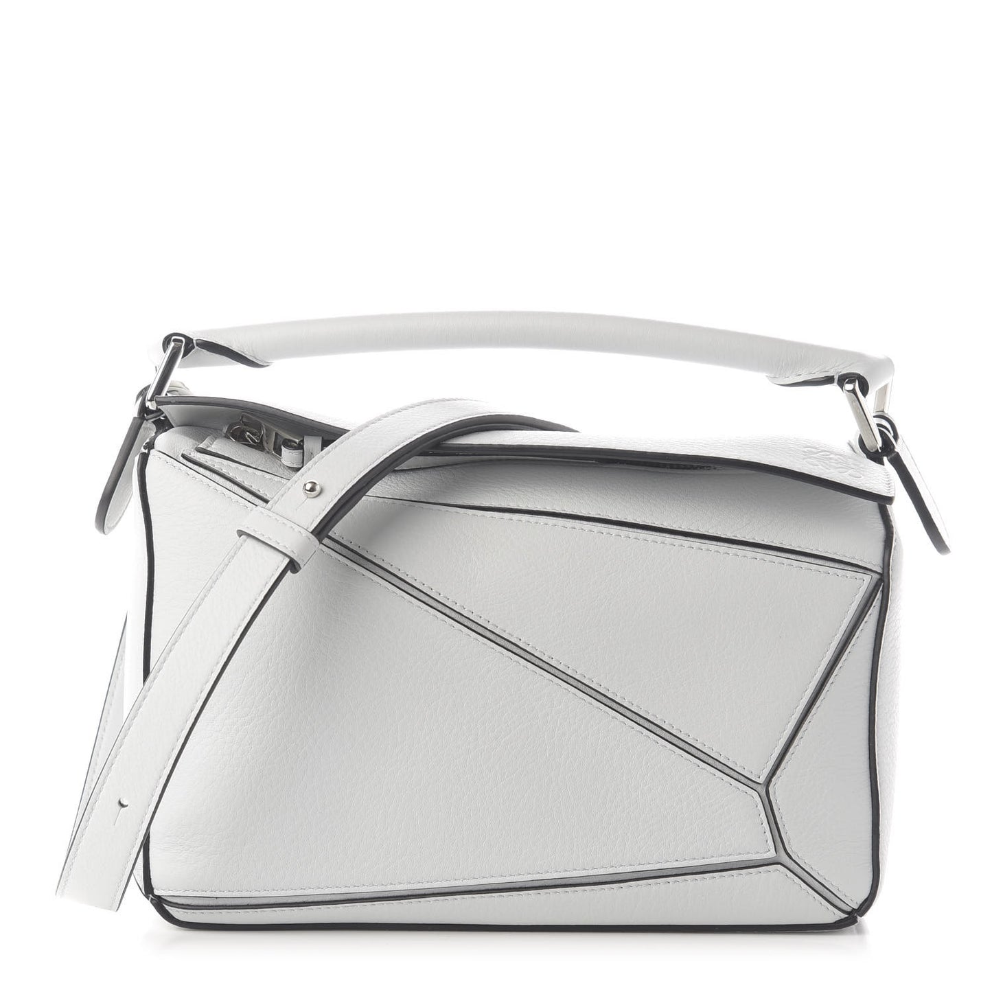 Calfskin Small Puzzle Bag White
