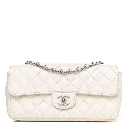Chanel Caviar Quilted East West Flap White 1 of 14