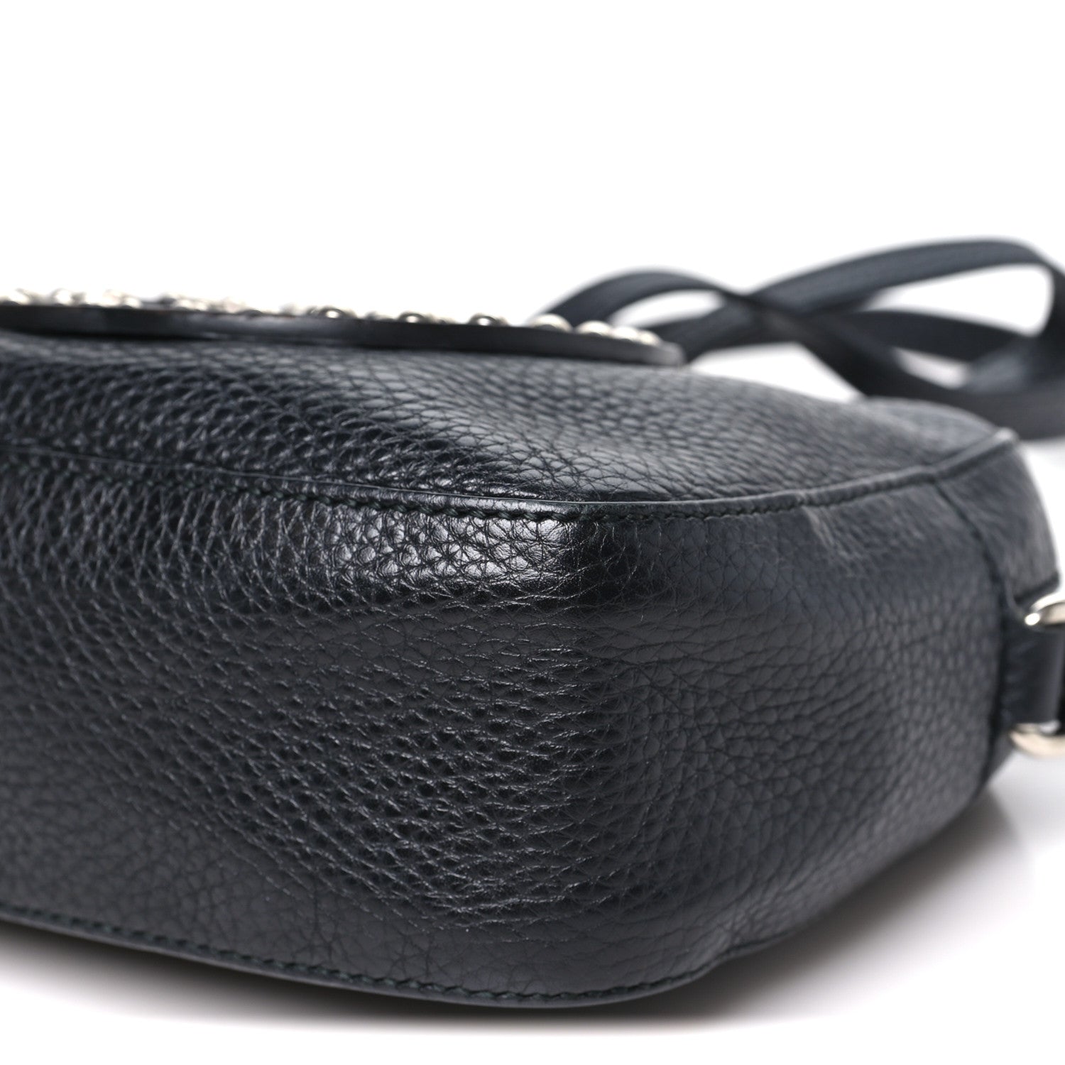 Gucci Pebbled Calfskin Studded Small Soho Disco Bag Black 9 of 10
