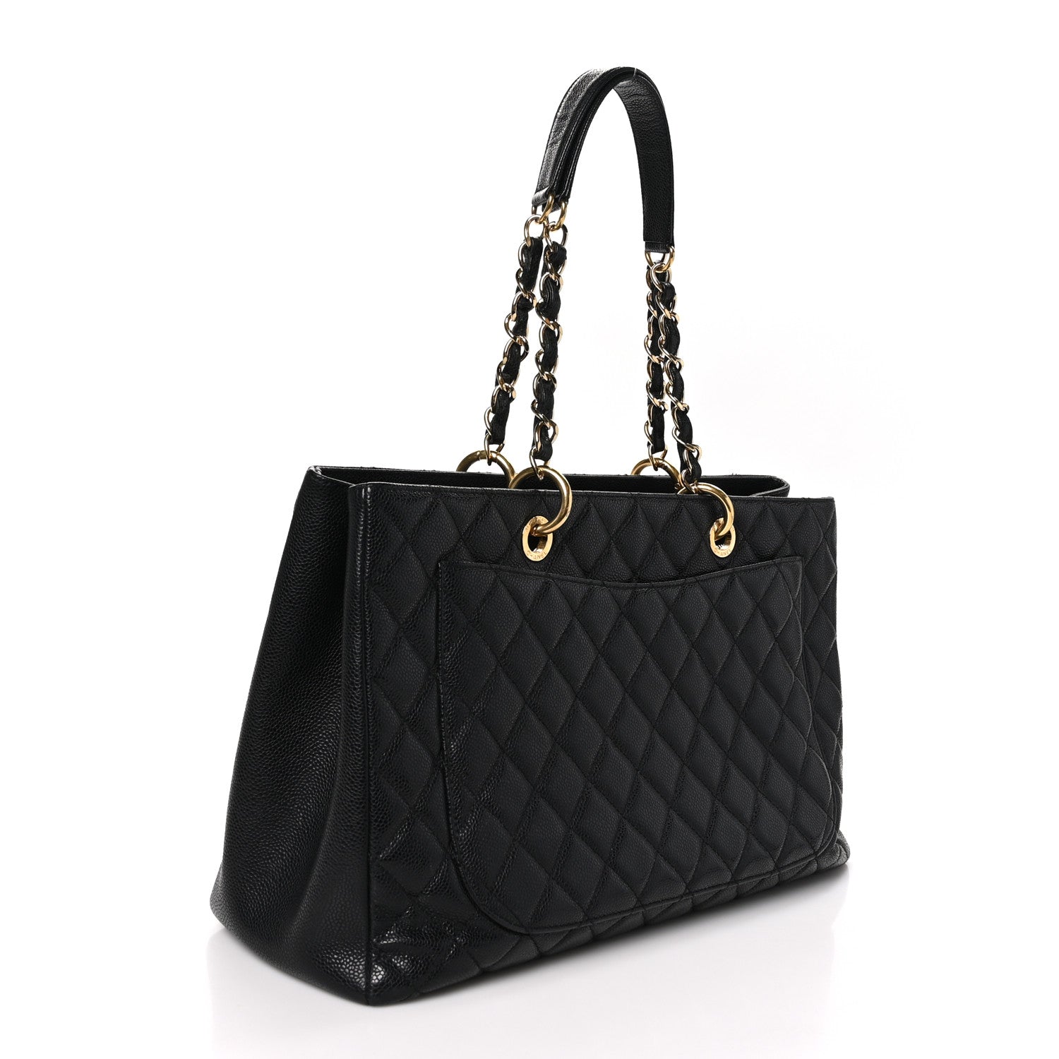 Chanel Caviar Quilted XL Grand Shopping Tote GST Black 3 of 12
