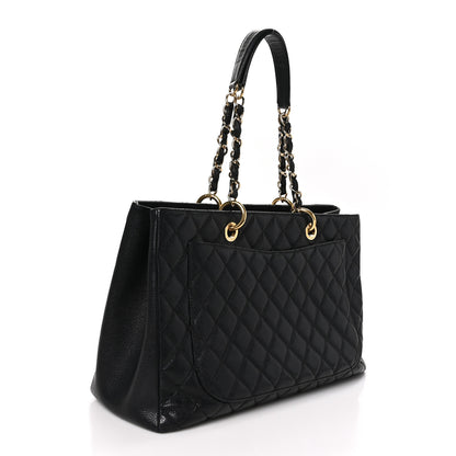 Chanel Caviar Quilted XL Grand Shopping Tote GST Black 3 of 12