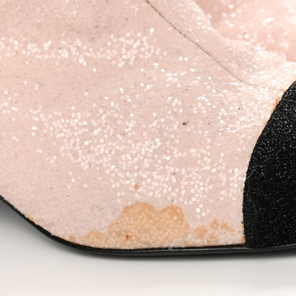Chanel Glitter Fabric Lurex Cap Toe Fantasy High Boots 37 Pink Black 10 of 12