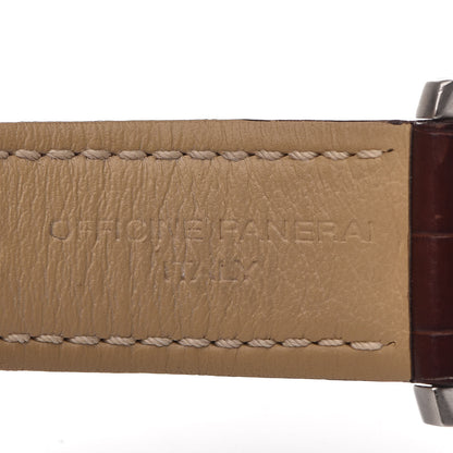 Panerai Stainless Steel Alligator 44mm Luminor GMT Automatic Watch Black PAM00320 10 of 11