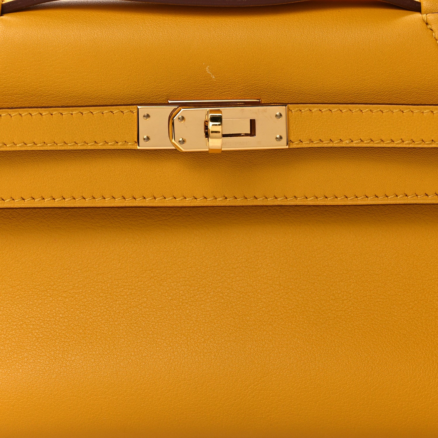 Hermes Swift Kelly Pochette Clutch Jaune Ambre 8 of 15