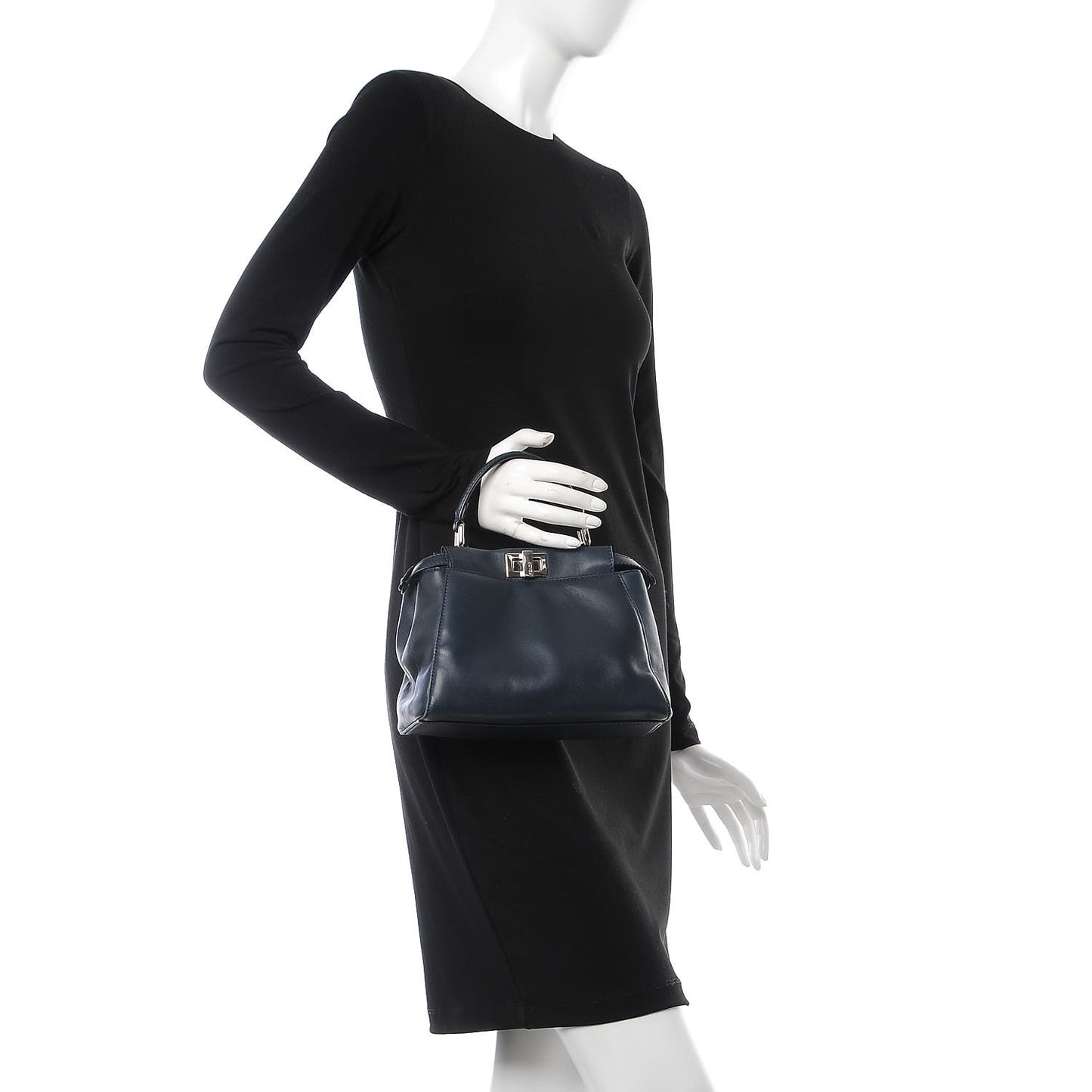 Nappa Mini Peekaboo Iconic Satchel Dark Blue