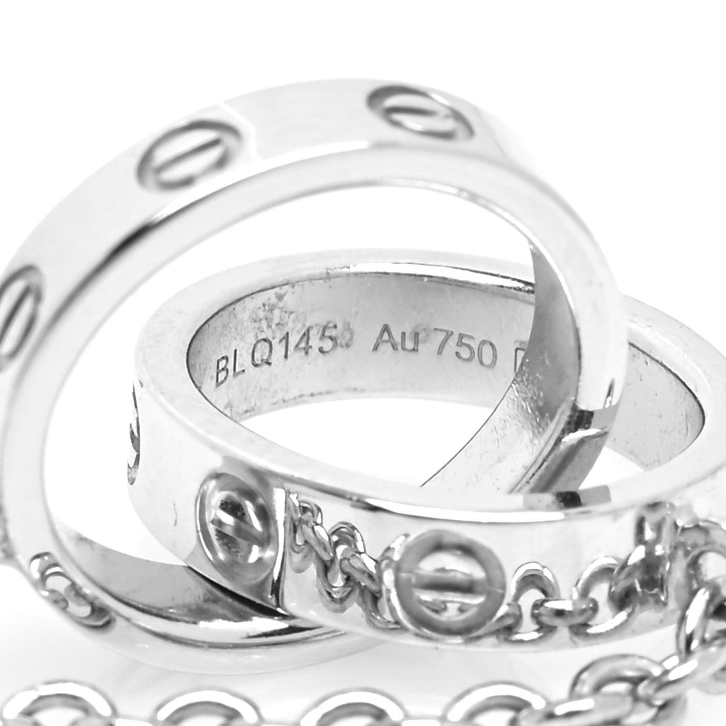 18K White Gold Interlocking LOVE Bracelet