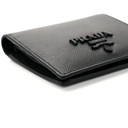 Prada Saffiano Shine Bi-Fold Wallet Black 8 of 8