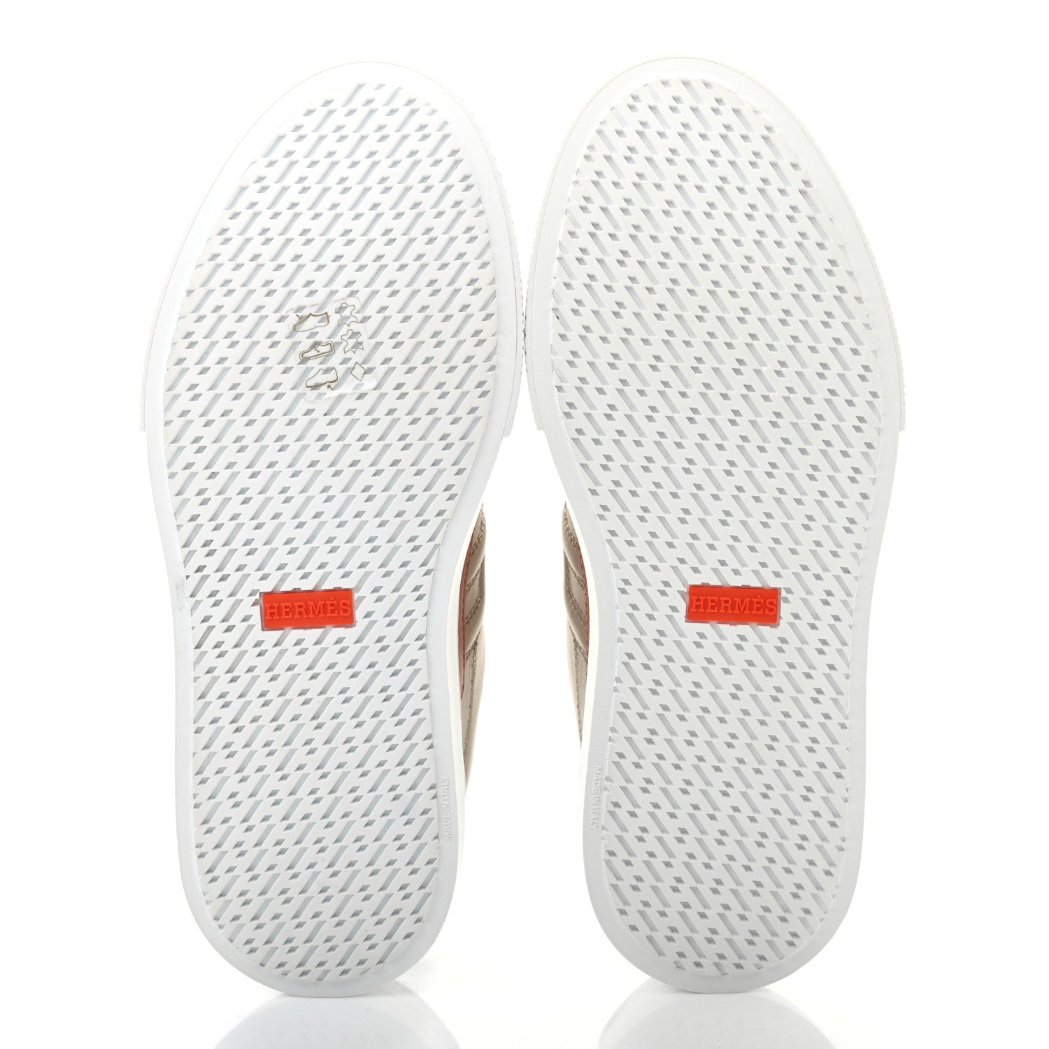 Hermes Calfskin Deep Sneakers 36.5 Multicolor White Gold 5 of 9