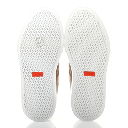 Hermes Calfskin Deep Sneakers 36.5 Multicolor White Gold 5 of 9