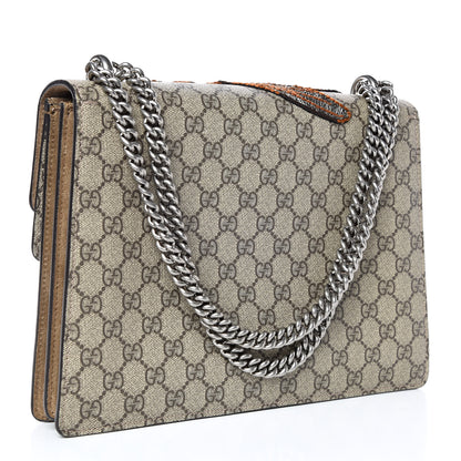 Gucci GG Supreme Monogram Bee Embroidered Medium Dionysus Shoulder Bag Taupe 3 of 12