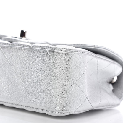 Chanel Metallic Lambskin Quilted Mini Rectangular Flap Silver 7 of 9