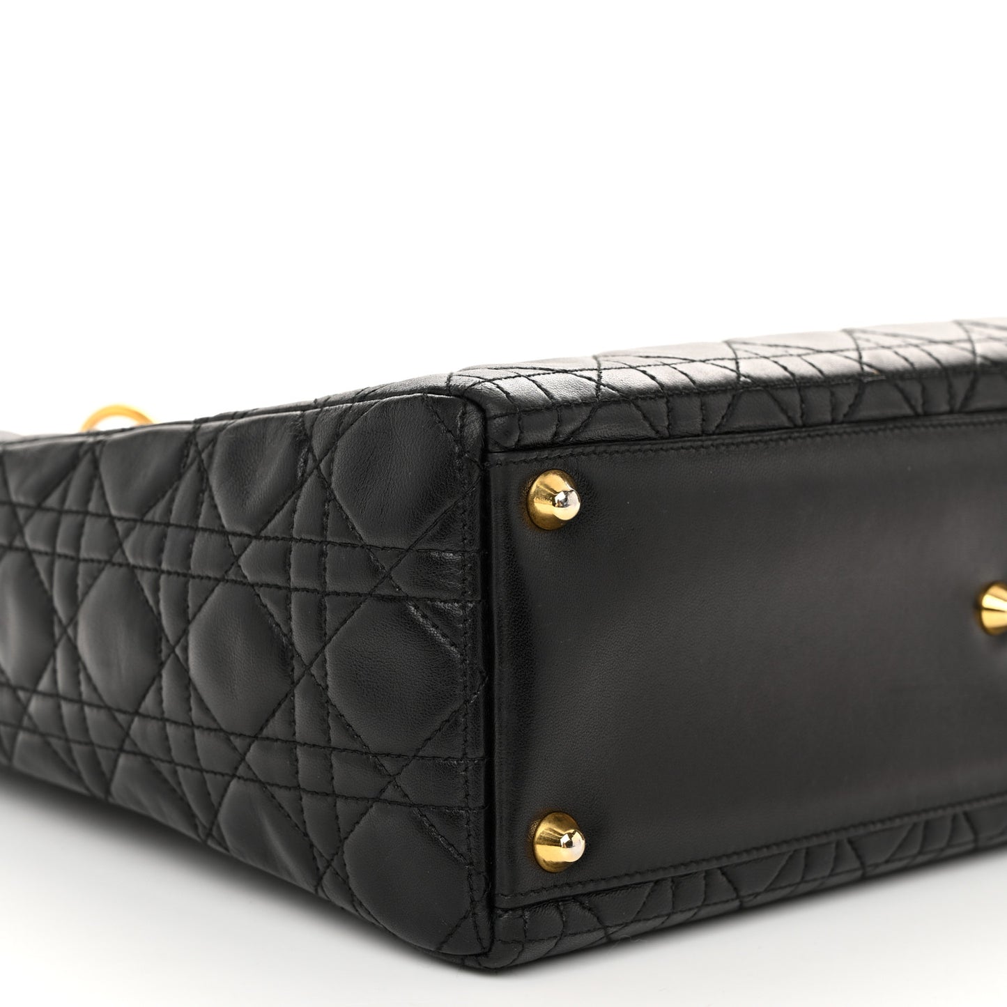 Lambskin Cannage Large Lady Dior Black