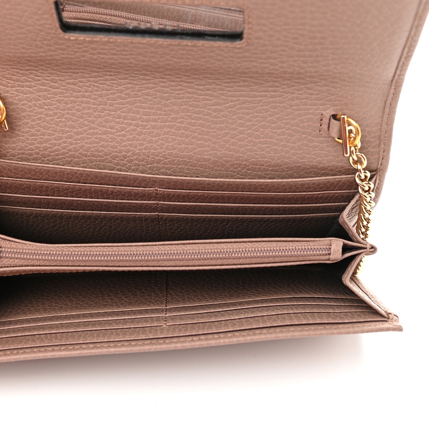Dollar Calfskin Petite GG Marmont Wallet Chain Bag Porcelain Rose