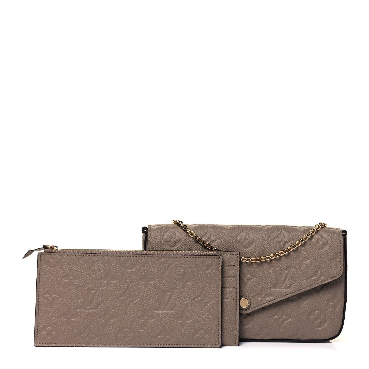Louis Vuitton Empreinte Pochette Felicie Chain Wallet Tourterelle 1 of 9