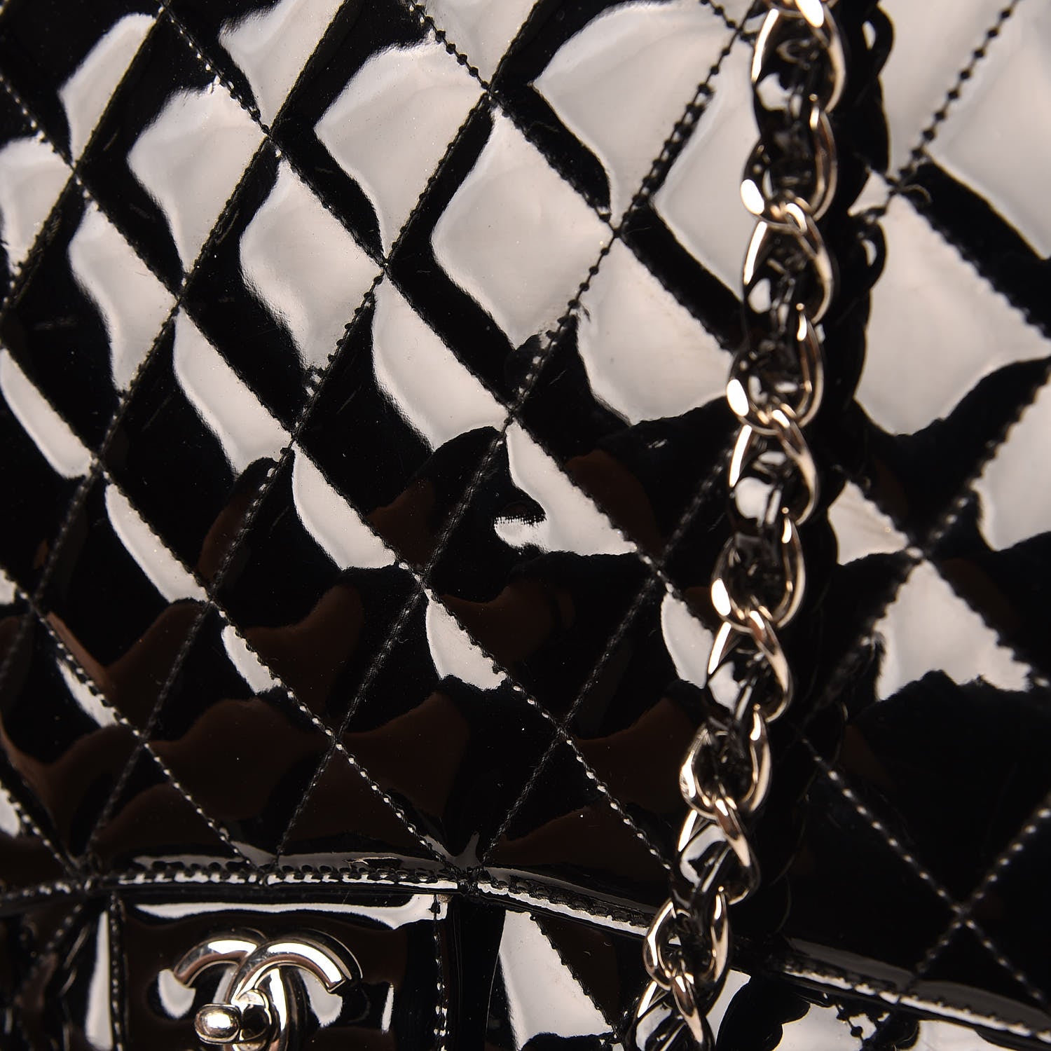 Chanel Patent Quilted Maxi Single Flap Black 17 of 17