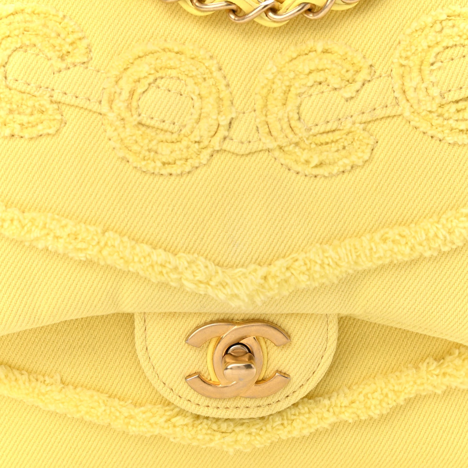 Chanel Denim Coco Flap Yellow 8 of 11