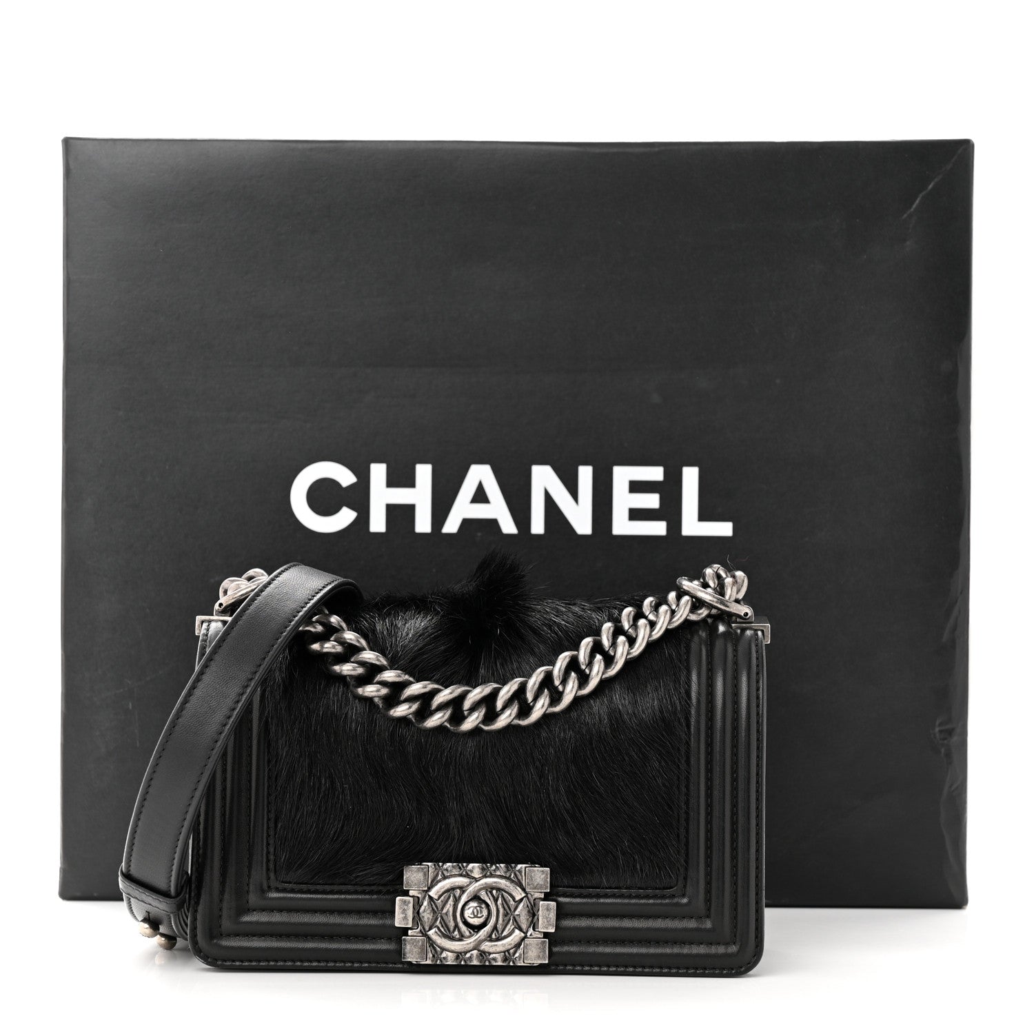 Chanel Goat Hair Small Boy Flap Black 11 of 11