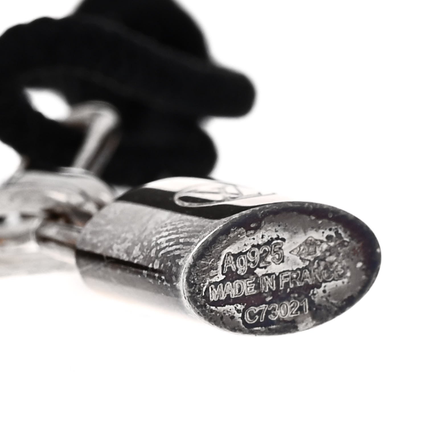 Louis Vuitton X Virgil Abloh Sterling Silver Lockit Bracelet Black 4 of 5